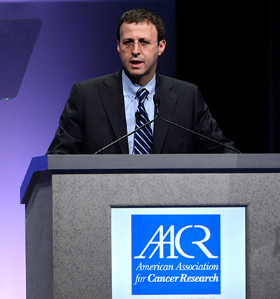 Richard S. Finn, MD, presents data from the PALOMA-1 trial during the AACR Annual Meeting 2014 in San Diego.