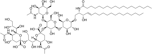 Chemical structure of GD2 ganglioside.