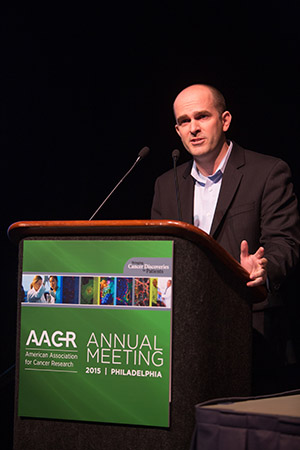 Christopher R. Vakoc, MD, PhD, recipient of the 35th Annual AACR Award for Outstanding Achievement in Cancer Research, presents his award lecture at the AACR Annual Meeting 2015. 