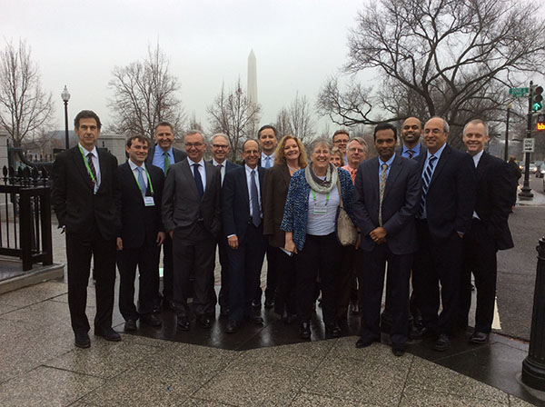 A contingency of AACR cancer researchers and staff met with Vice President Biden's staff on January 8 at the White House.