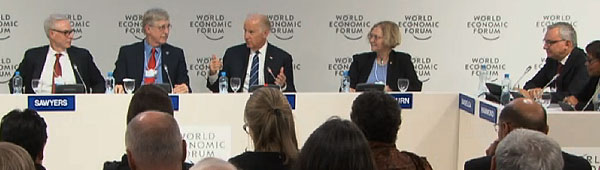 Vice President Biden leads a special session at the World Economic Forum in Davos, Switzerland. 