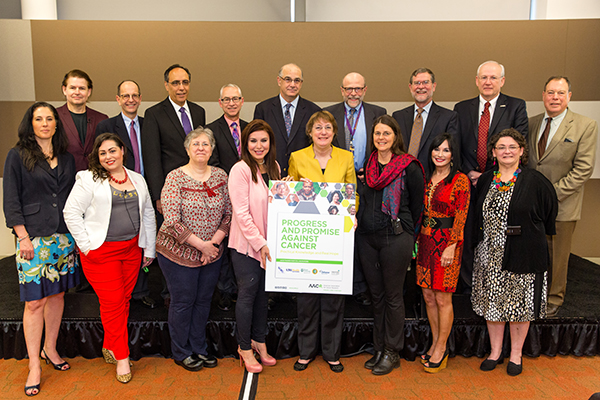 Speakers and participants in the "Progress and Promise Against Cancer" community event on April 16, 2016, in New Orleans. Photo by © AACR/Scott Morgan 2016 