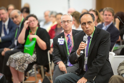 Augusto Ochoa, MD, speaks at the "Progress and Promise Against Cancer" community event. Photo by © AACR/Scott Morgan 2016 